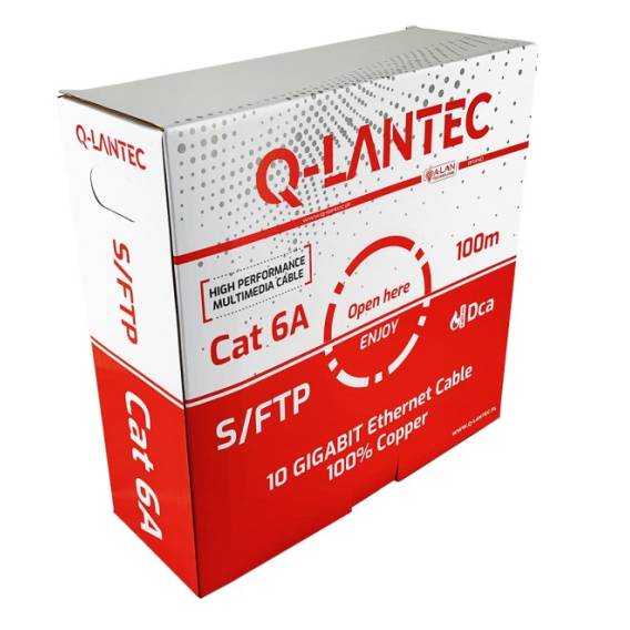 Obrázok pre Q-LANTEC S/FTP cat.6A síťový kabel, kroucená dvojlinka, LSOH