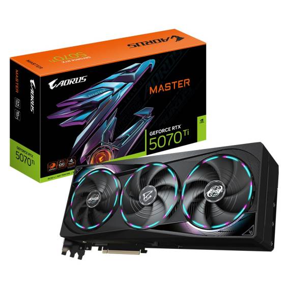 Obrázok pre GIGABYTE AORUS GeForce RTX 5070 Ti MASTER 16G NVIDIA 16 GB GDDR7