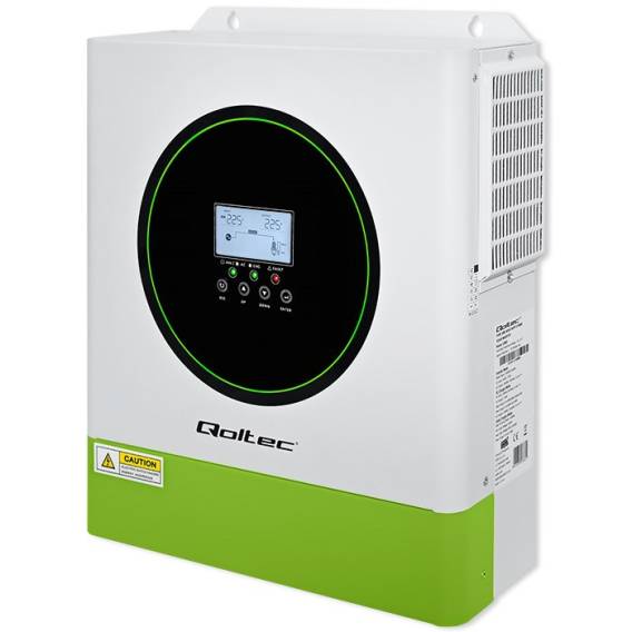 Obrázok pre Qoltec 53865 Hybridní solární invertor Off-Grid 3500W | 100A | 24V | MPPT | BMS | Možnost Wi-Fi | Sinus | Účiník 1,0