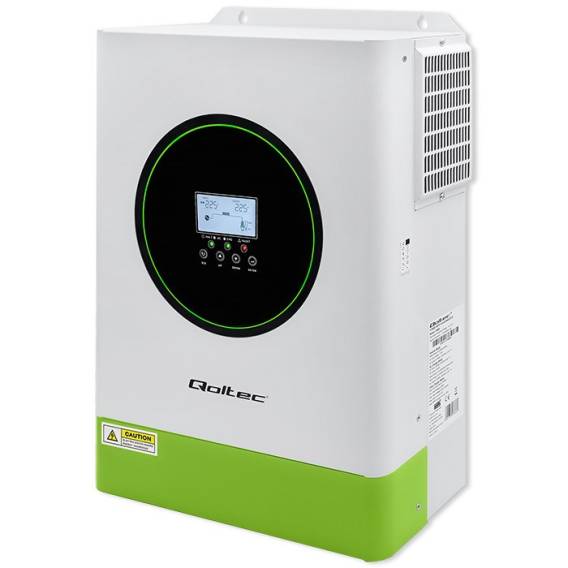 Obrázok pre Qoltec 53866 Hybridní solární invertor Off-Grid 6200W | 120A | 48V | MPPT | BMS | Možnost Wi-Fi | Sinus | Účiník 1,0