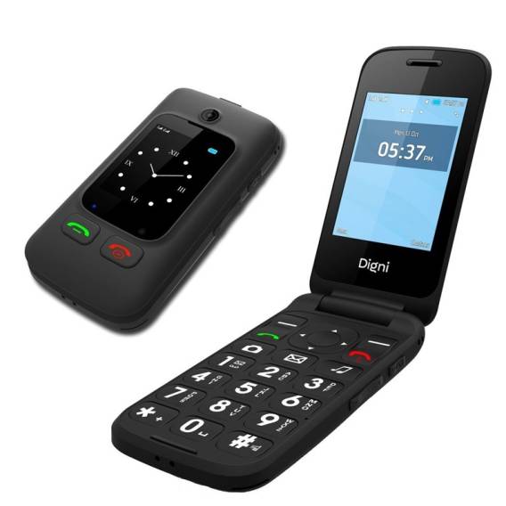 Obrázok pre eSTAR Digni Flip 6,1 cm (2.4") 102 g Černá, Červená Telefon pro seniory