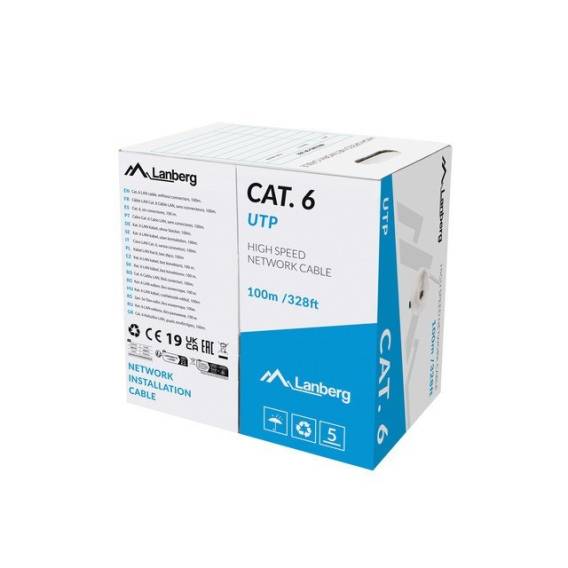 Obrázok pre Lanberg LCU6-11CU-0100-S síťový kabel Šedá 100 m Cat6 U/UTP (UTP)