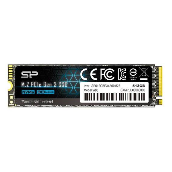 Obrázok pre Silicon Power P34A60 M.2 512 GB PCI Express SLC NVMe