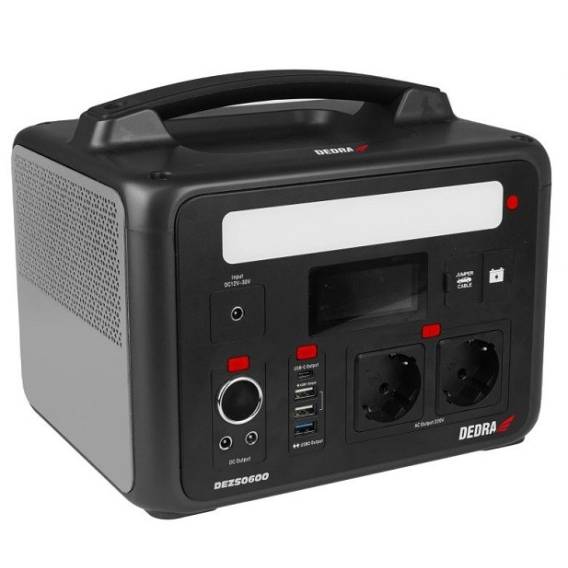 Obrázok pre DEDRA DEZS0600 Přenosná elektrárna Lithium-železo-fosfátová (LiFePo4) 50000 mAh 1200 W 9 kg