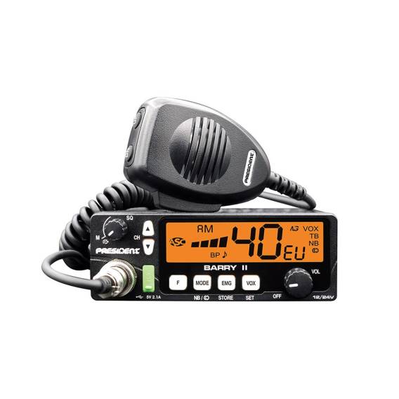 Obrázok pre CB Radio PRESIDENT Barry II (4W, 12/24V, squelch -