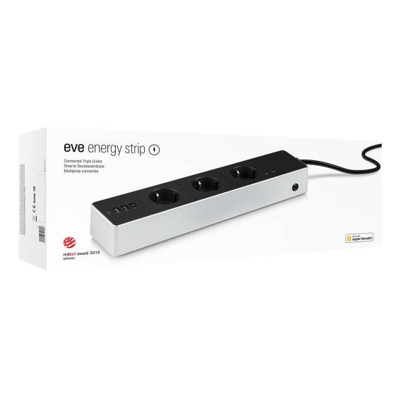 Obrázok pre Eve Energy Strip Černá, Bílá 3 AC zásuvky / AC zásuvek 120-230 V 1,9 m