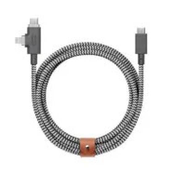 Obrázok pre Native Union Belt Duo Pro kabel k mobilnímu telefonu Černá, Bílá 1,5 m USB C USB C/Lightning