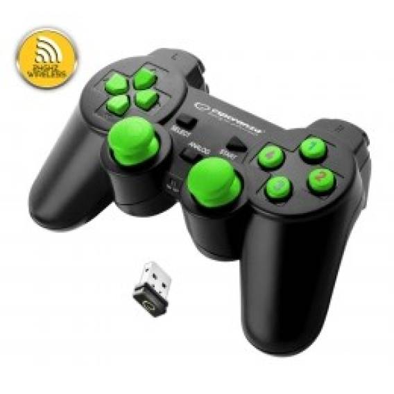 Obrázok pre Esperanza EGG108G herní ovladač Černá, Zelená USB 2.0 Gamepad Analogový/digitální PC, Playstation 3