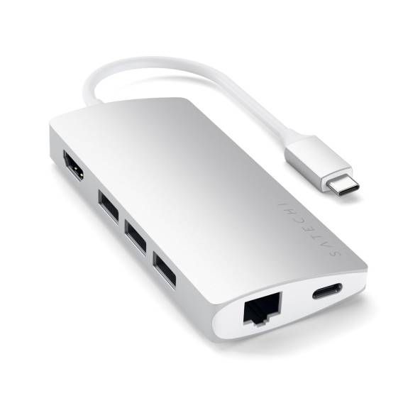 Obrázok pre Satechi ST-TCMA2S dokovací stanice/replikátor portů USB 3.2 Gen 1 (3.1 Gen 1) Type-C Stříbrná