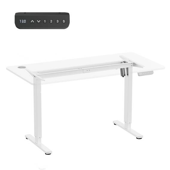 Obrázok pre Výškově nastavitelný elektrický stůl Ergo Office, max. výška 1160 mm, max. hmotnost 80 kg, bez desky, bílý, ER-400 W