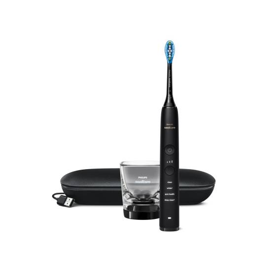 Obrázok pre Philips Sonicare DiamondClean 9000 DiamondClean HX9911/09 Sonický kartáček s aplikací a nabíjecí skleničkou