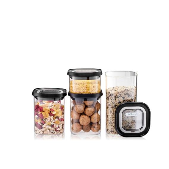 Obrázok pre GEFU PANTRY Obdélníkový Kontejner Černá, Průhledná 4 kusů