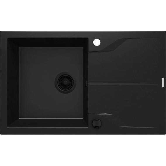 Obrázok pre 1-bowl granite sink with drainer - mounted flush with the worktop