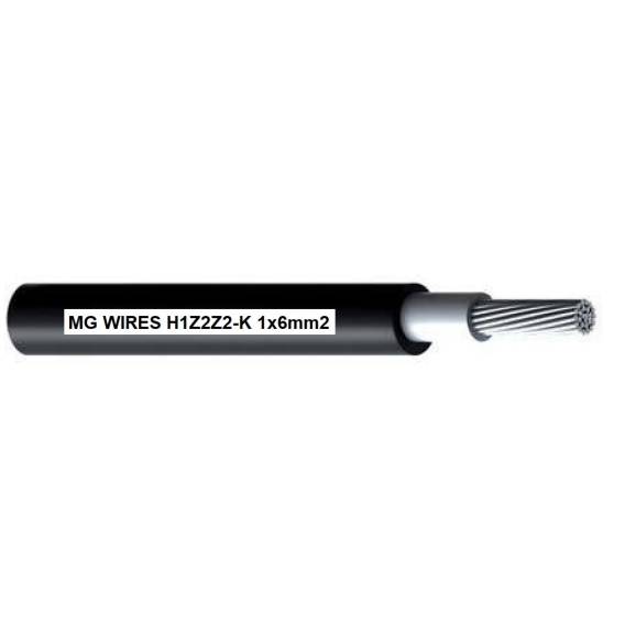 Obrázok pre Photovoltaic cable // MG Wires // 1x6mm2, 0,6/1kV black H1Z2Z2-K-6mm2 BK, spool 500m