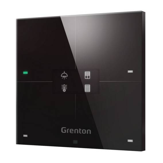 Obrázok pre Grenton smart panel / 4 touch fields / OLED display / Wi-Fi / black glass front