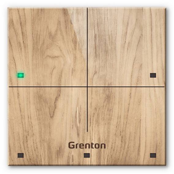 Obrázok pre Grenton touch panel / 4 touch fields / TF-Bus / light wooden front