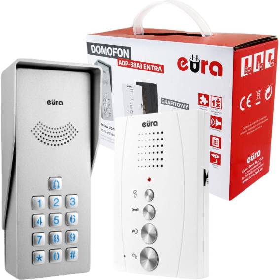 Obrázok pre Domofon EURA ADP-38A3 ENTRA bialy