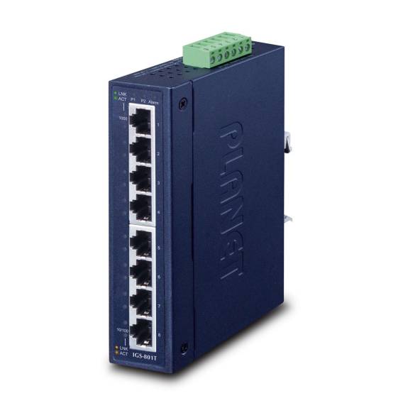 Obrázok pre PLANET IGS-801T síťový přepínač Nespravované L2 Gigabit Ethernet (10/100/1000) Modrá