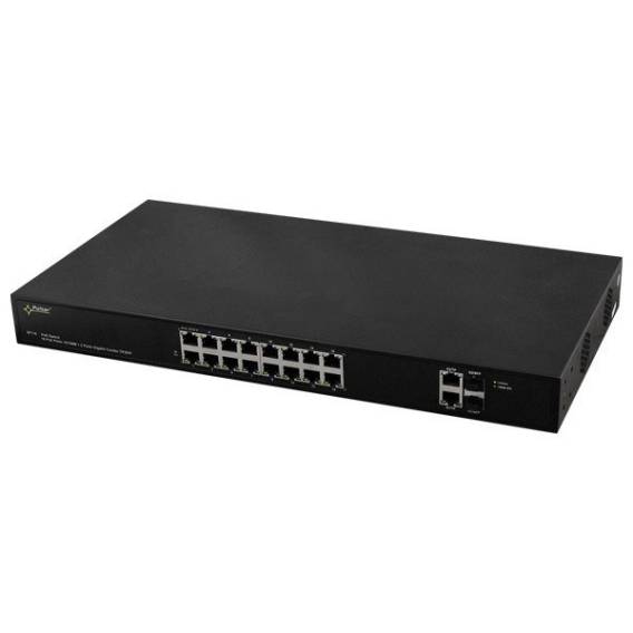 Obrázok pre PULSAR SF116 síťový přepínač Řízený Fast Ethernet (10/100) Podpora napájení po Ethernetu (PoE) 1U Černá