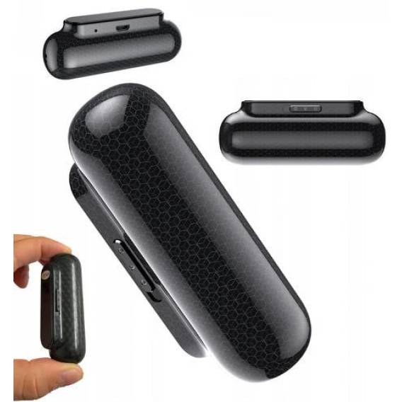 Obrázok pre Diktafon GoSpy VOS Q77 2v1 s detekcí hlasu 8GB 20 dní Černá