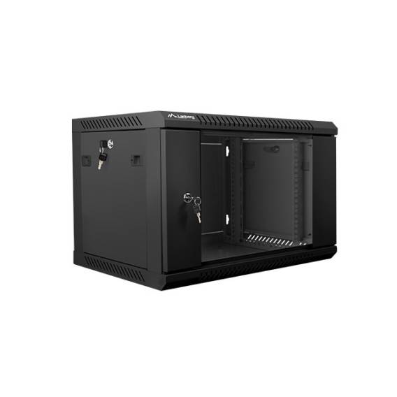 Obrázok pre 19" nástěnná skříň 6U 600x450 Lanberg černá wf01-6406-10b