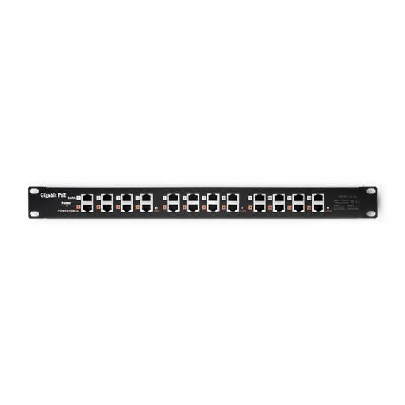 Obrázok pre Qoltec Patch panel RACK | 12 portów | PoE | Czarny