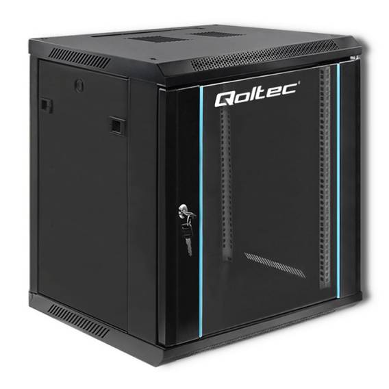 Obrázok pre Qoltec 19" RACK cabinet | 12U | 600 x 635 x 600 | Black | Hanging