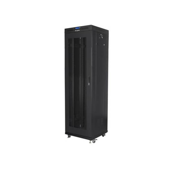 Obrázok pre FLOOR-STANDING RACK CABINET 19" 42U 600X600 BLACK PERFORATED LCD DOOR LANBERG (FLAT PACK) V2