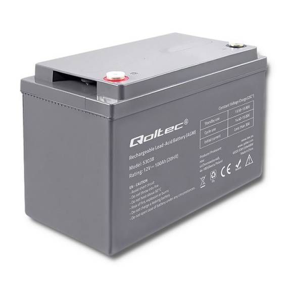 Obrázok pre Qoltec - UPS-batteri - Blysyre - 100 A