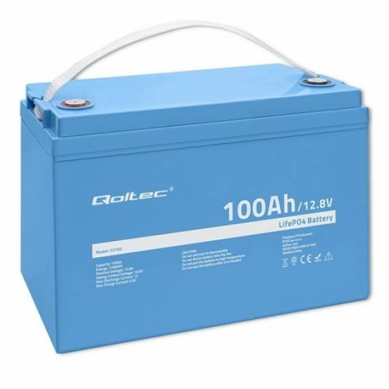 Obrázok pre Qoltec 53705 baterie pro vozidla Lithium-železo-fosfátová (LiFePo4) 100 Ah 12,8 V 100 A Auto