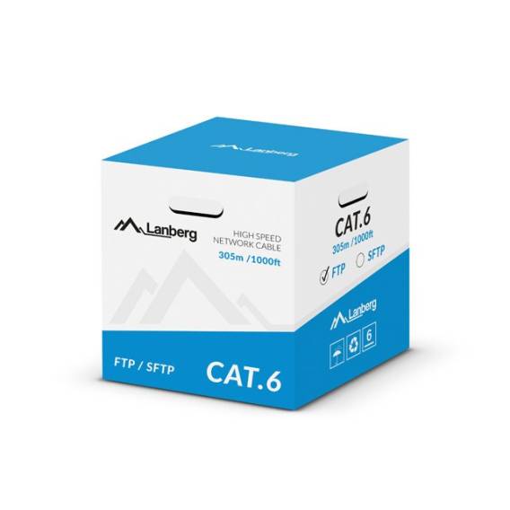 Obrázok pre Lanberg LCS6-11CU-0305-S síťový kabel Šedá 305 m Cat6 SF/UTP (S-FTP)