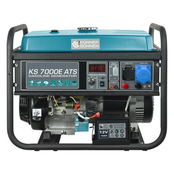 Obrázok pre Könner & Söhnen KS 7000E ATS motorové generátory 5000 W 25 l Benzín Černá, Modrozelená