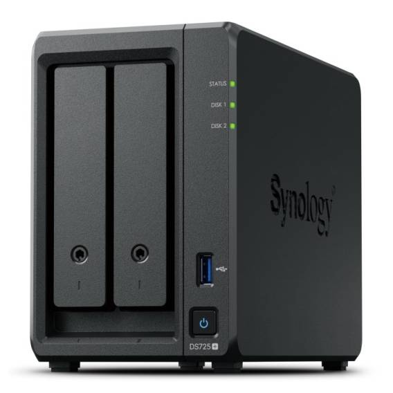 Obrázok pre Synology DiskStation DS725+ úložný server NAS Ryzen Embedded R1600 4 GB DDR4 0 TB Černá