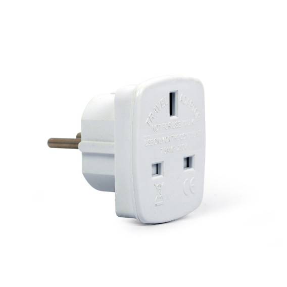 Obrázok pre Gembird A-AC-UKEU-001 zásuvkový adaptér Typ G (UK) Typ F Bílá