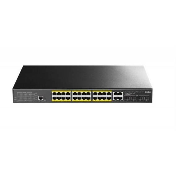 Obrázok pre Cudy GS2028PS4 Řízený L2 Gigabit Ethernet (10/100/1000) Podpora napájení po Ethernetu (PoE) 1U Černá
