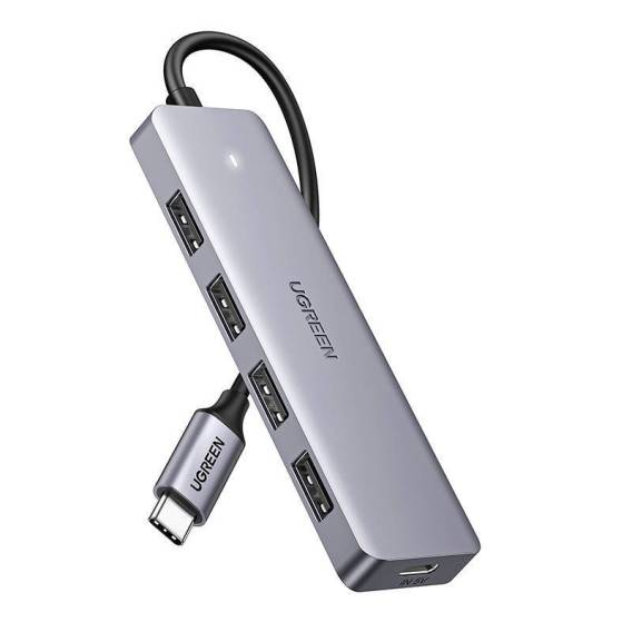 Obrázok pre Ugreen Hub Adaptér 4v1 USB-C na 4× USB 3.0 + USB-C Šedý