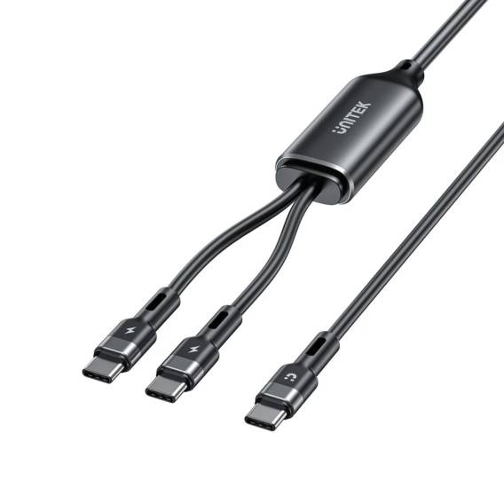Obrázok pre UNITEK USB-C 2W1 PD 100W SILIKONOVÝ KABEL 1,8 M
