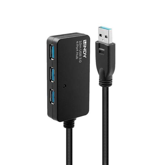 Obrázok pre Lindy 43159 rozbočovač rozhraní USB 3.2 Gen 1 (3.1 Gen 1) Type-A 5000 Mbit/s Černá