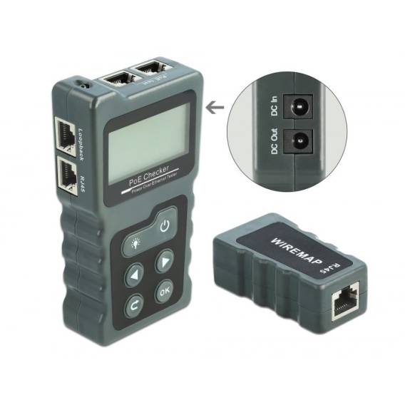 Obrázok pre DeLOCK LCD kabelový testr RJ45/PoE/DC