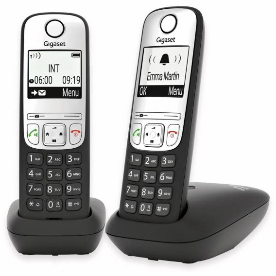 Obrázok pre Gigaset A690 Duo Analogový telefon Identifikace volajícího Černá, Stříbrná