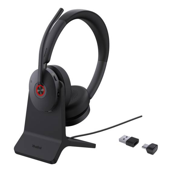 Obrázok pre Yealink BH74 + Stand Teams USB-C/A Sluchátka s mikrofonem Bezdrátový Přes hlavu Kancelář / call centrum USB Type-C / USB Type-A Bluetooth Nabíjecí podstavec Černá