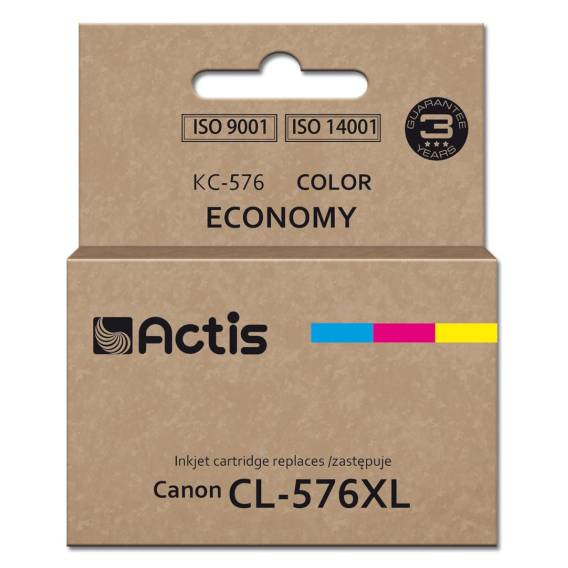 Obrázok pre Actis KC-576 Inkoustová náplň do tiskárny Canon, náhrada za Canon CL-576XL; Supreme; 15 ml; barva: modrá, žlutá, červená