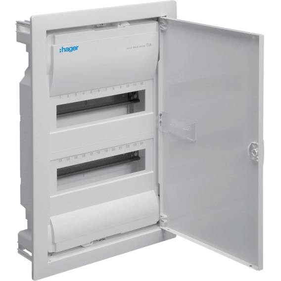 Obrázok pre Flush-mounted cabinet with metal door, 2 rows