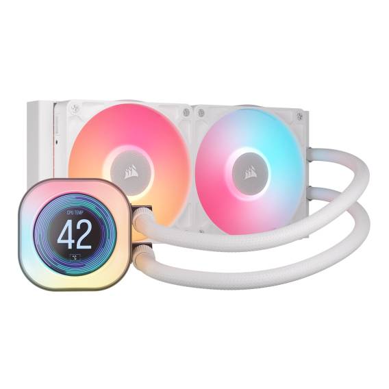 Obrázok pre Corsair iCUE LINK TITAN 240 RX LCD Procesor Kapalinový chladič typu vše v jednom 12 cm Bílá 1 kusů