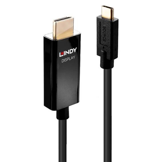 Obrázok pre Lindy 43291 adaptér k video kabelům 1 m USB typu C HDMI Typ A (standardní) Černá