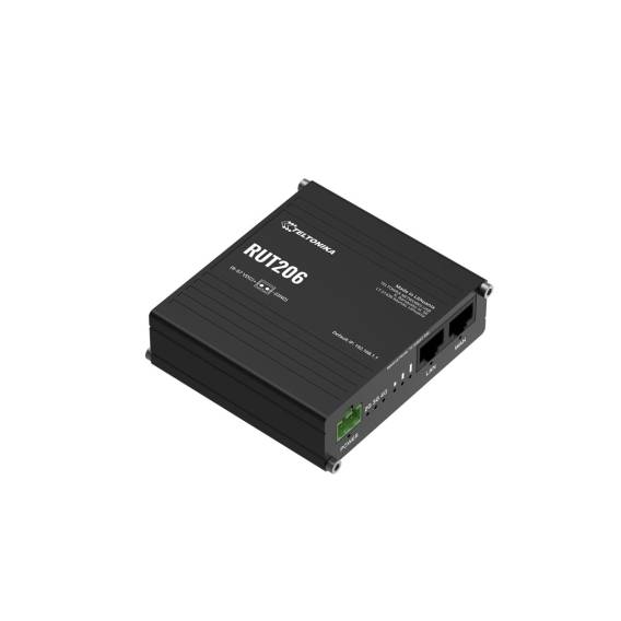 Obrázok pre Teltonika RUT206 INDUSTRIAL bezdrátový router Fast Ethernet Jednopásmový (2,4 GHz) 4G Černá