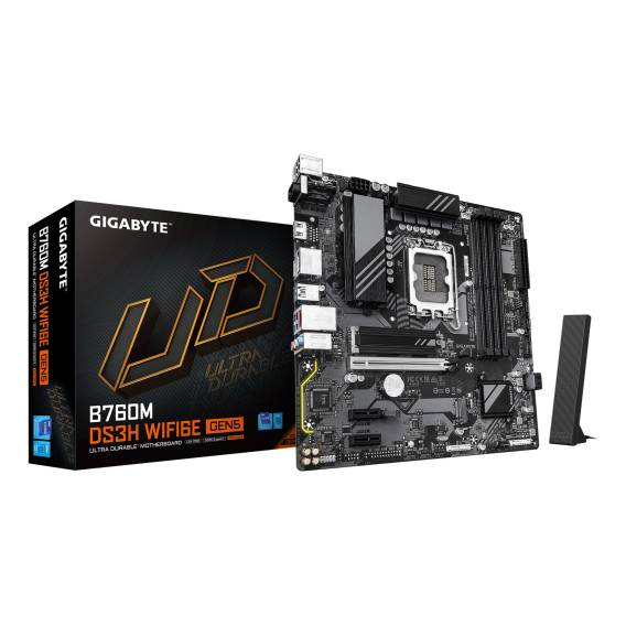 Obrázok pre GIGABYTE B760M DS3H WIFI6E GEN5 Intel B760 Express LGA 1700 Micro ATX