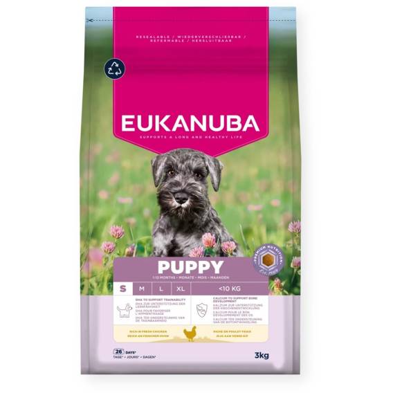 Obrázok pre EUKANUBA Puppy Small Rich in chicken- suché krmivo pro psy - 3kg