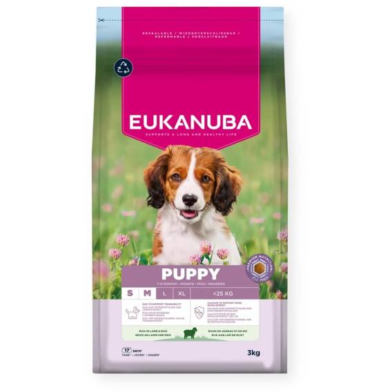 Obrázok pre EUKANUBA Puppy Small/Medium Lamb & Rice - suché krmivo pro psy - 3kg