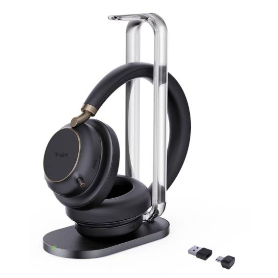 Obrázok pre Yealink BH76 Plus + Charging Stand Teams USB-C/A Sluchátka s mikrofonem Bezdrátový Přes hlavu Hovory/hudba USB Type-C / USB Type-A Bluetooth Nabíjecí podstavec Černá
